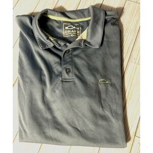 Drake Polo Shirt Mens Blue Short Sleeve Casual Lightweight Travel MEDIUM